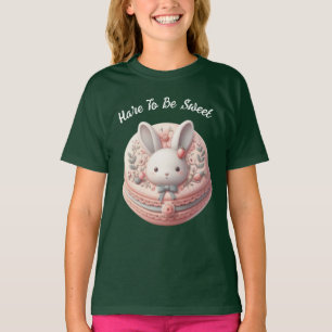 Custom Hare to Be Sweet Cute Bunny Macaron Design T-Shirt