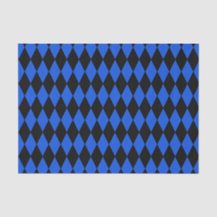 Custom Harlequin Blue/Black Diamond Tissue Paper