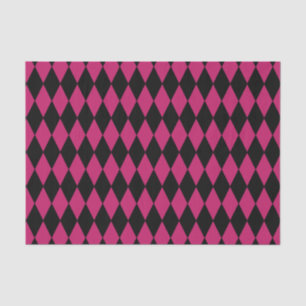 Custom Harlequin Pink/Black Diamond Tissue Paper