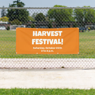Custom Harvest Festival Banner