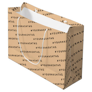 Custom Hashtag Business Large Gift Bag