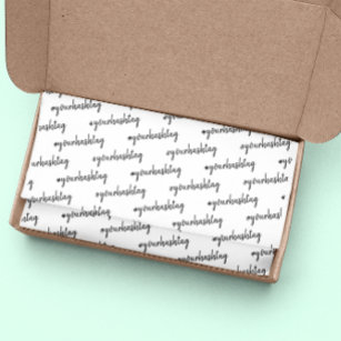 Custom Hashtag   Modern Minimalist Stylish  Tissue Paper