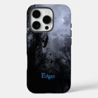Custom Haunted Sky with Ravens Blue Mist iPhone