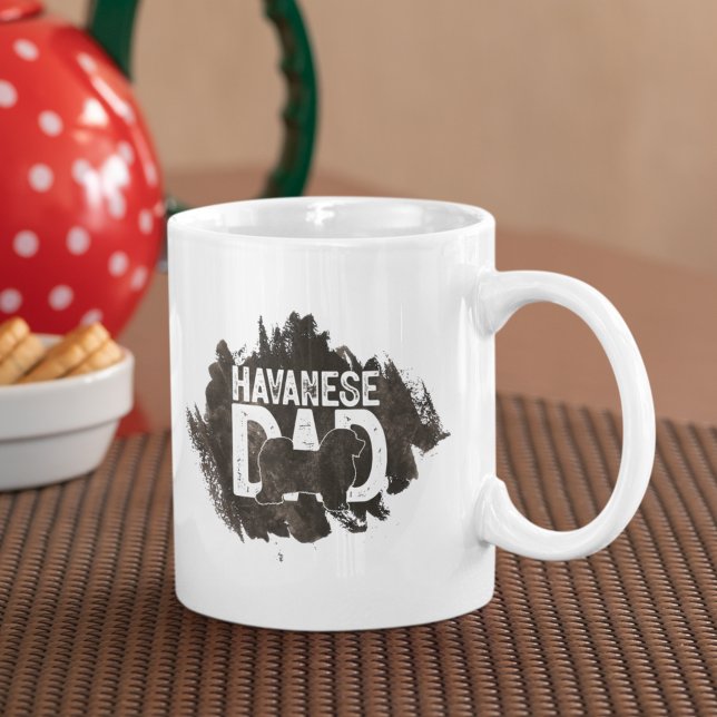 Custom Havanese Dad Father's Day Dog Lover Coffee Mug (Creator Uploaded)
