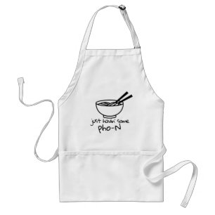 Custom Having Fun Cooking Pho Chef Pocket Apron