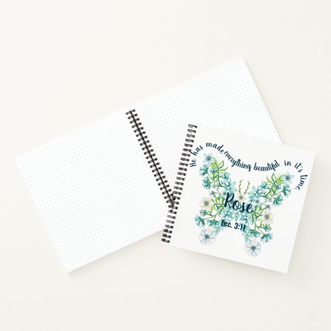 Custom He Has Made Everything Beautiful Scripture Notebook (Inside)