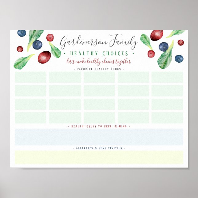 Custom Health & Nutrition  Poster (Front)