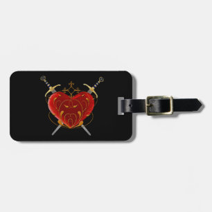 Custom Heart & Daggers Luggage Tag
