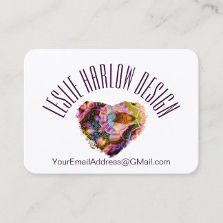 Custom Heart Design Business Cards by LH