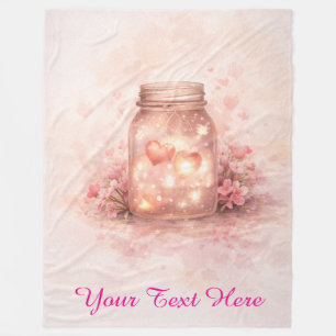 Custom Heart Jar Blanket - Romantic Gift