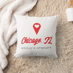 Custom Heart Map Marker Cushion