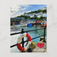 Custom Heart Mevagissey Harbor Lifebuoy Cornwall