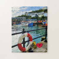 Custom Heart Mevagissey Harbor Lifebuoy Cornwall