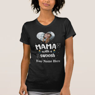 Custom heart photo mama with a swoosh mothers day T-Shirt