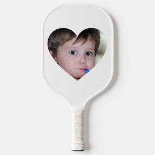Custom HEART Photo Pickleball Paddle