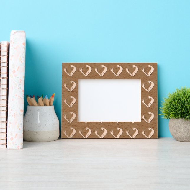 Custom Heart Shape Landscape Style Natural Home  Etched Frames (Front)