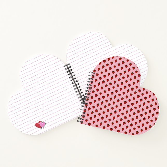 Custom Heart Shaped Spiral Bound Notebook (Inside)