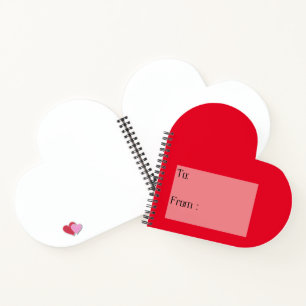 Custom Heart Shaped Spiral Bound Notebook