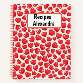 Custom Heart Spiral Notebook