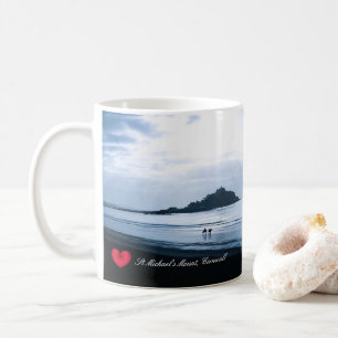 Custom Heart St Michaels Mount Cornwall + Horses Coffee Mug