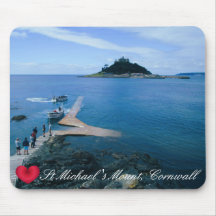 Custom Heart St Michaels Mount Cornwall with Boats