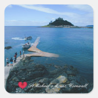 Custom Heart St Michaels Mount Cornwall with Boats