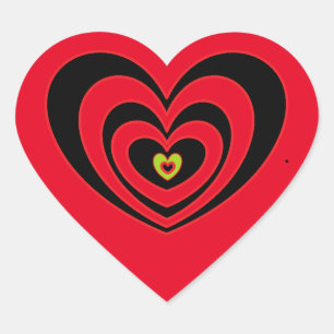 Custom Heart Stickers for Laptops Skateboards