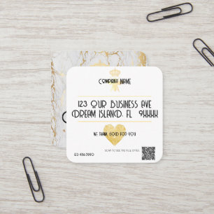 Custom HEART Thank GOD For YOU Small Business Logo Square Business Card