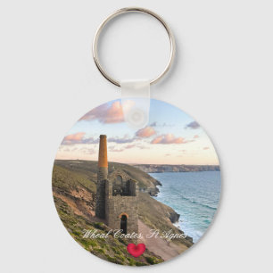 Custom Heart Wheal Coates St Agnes Cornwall Photo Key Ring