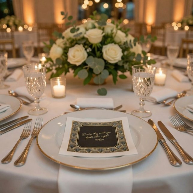 Custom Heartfelt Love Note Wedding Napkins (Creator Uploaded)