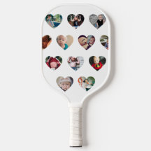 Custom HEARTS Photo Gallery Pickleball Paddle