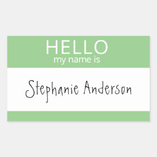 Custom HELLO My Name Is Sticker Badge
