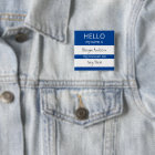 Custom HELLO My Name Pronouns Is Badge