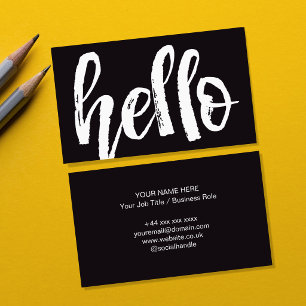 Custom Hello Professional Business Card Template