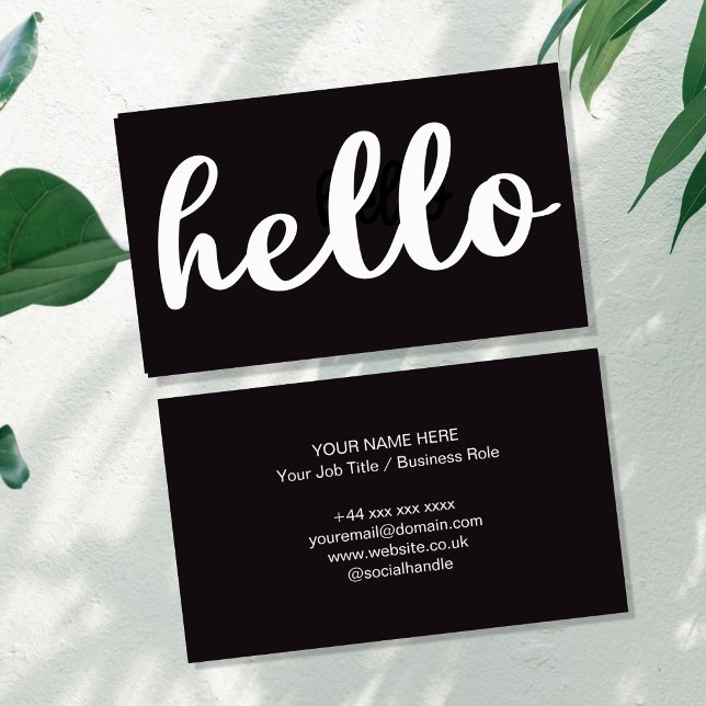Custom Hello Professional Business Card Template (Creator Uploaded)