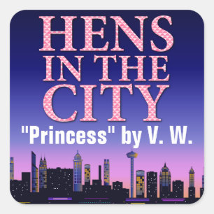 CUSTOM Hens in the City Scented Candle Square Sticker