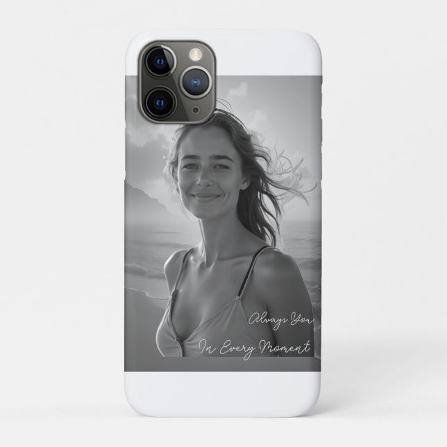 Custom Her Portrait – Simple Photo Gift for Her Case-Mate iPhone Case (Back)