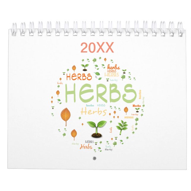 CUSTOM HERB CALENDAR - 20XX (Back)
