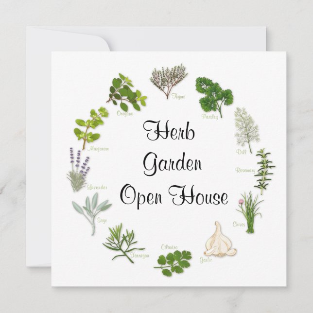 Custom Herb Garden Invitation (Front)