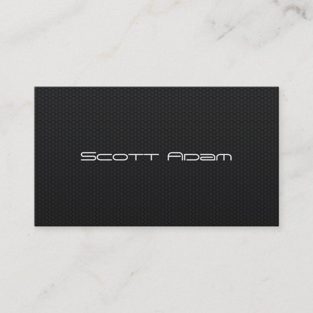 Custom Hexagonal Honeycomb Carbon Fibre Business Card (Front)