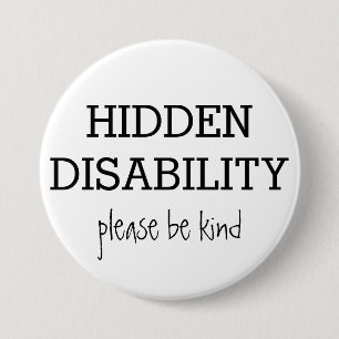 Custom Hidden Disabilities 7.5 Cm Round Badge
