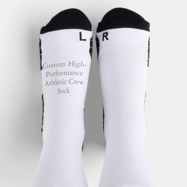 Custom High-Performance Athletic Crew Sock (Top)