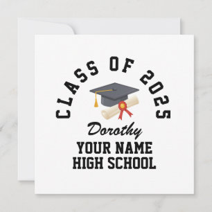 Custom high school graduation party card