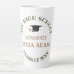 Custom High School Graduation Senior Party Supply Latte Mug