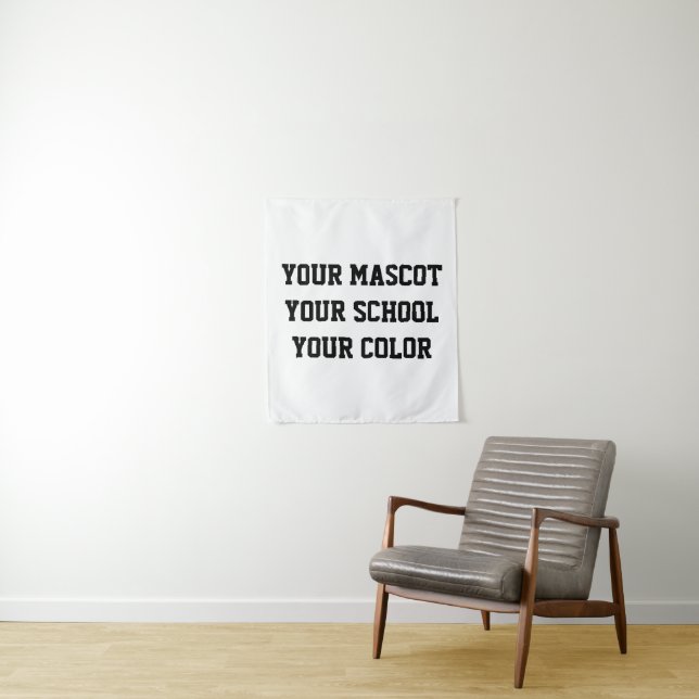 Custom High School Spirt House Flag Tapestry (In Situ)