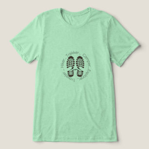 Custom Hiking Adventure T-Shirt   Hiker Trekker Ca Tri-Blend Shirt