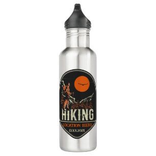 Custom hiking location retro design 710 ml water bottle