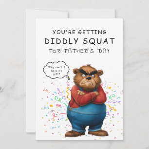 custom Hilarious Grumpy Bear Father's Day Card