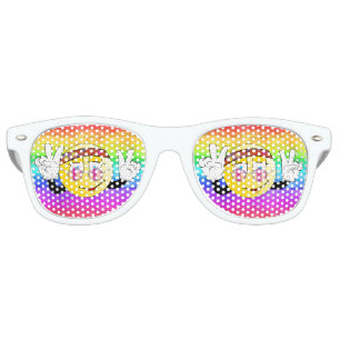 Custom Hippie Emoji Party Sunglasses