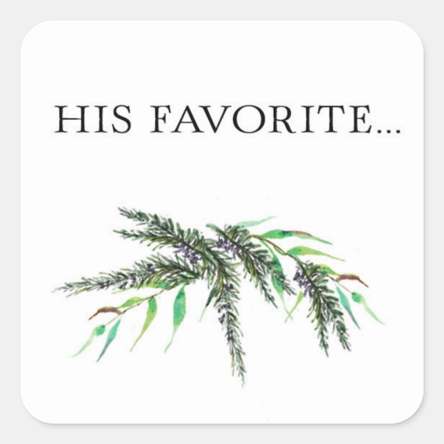 Custom "His" Favourite Sticker (Front)